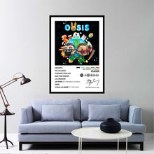 Immerse yourself in the vibrant rhythms of Oasis with this striking album cover poster. A tribute to Bad Bunny and J Balvin’s fusion of reggaeton and Latin trap, bringing summer vibes and global hits.