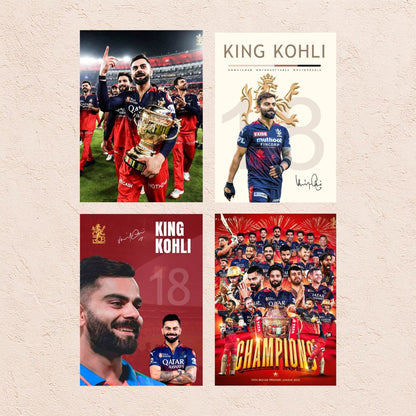 RCB Poster Set | Set of 4 | With Adhesive |