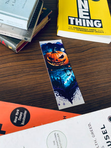 Pumpkin Skull Bookmark || Halloween Bookmark