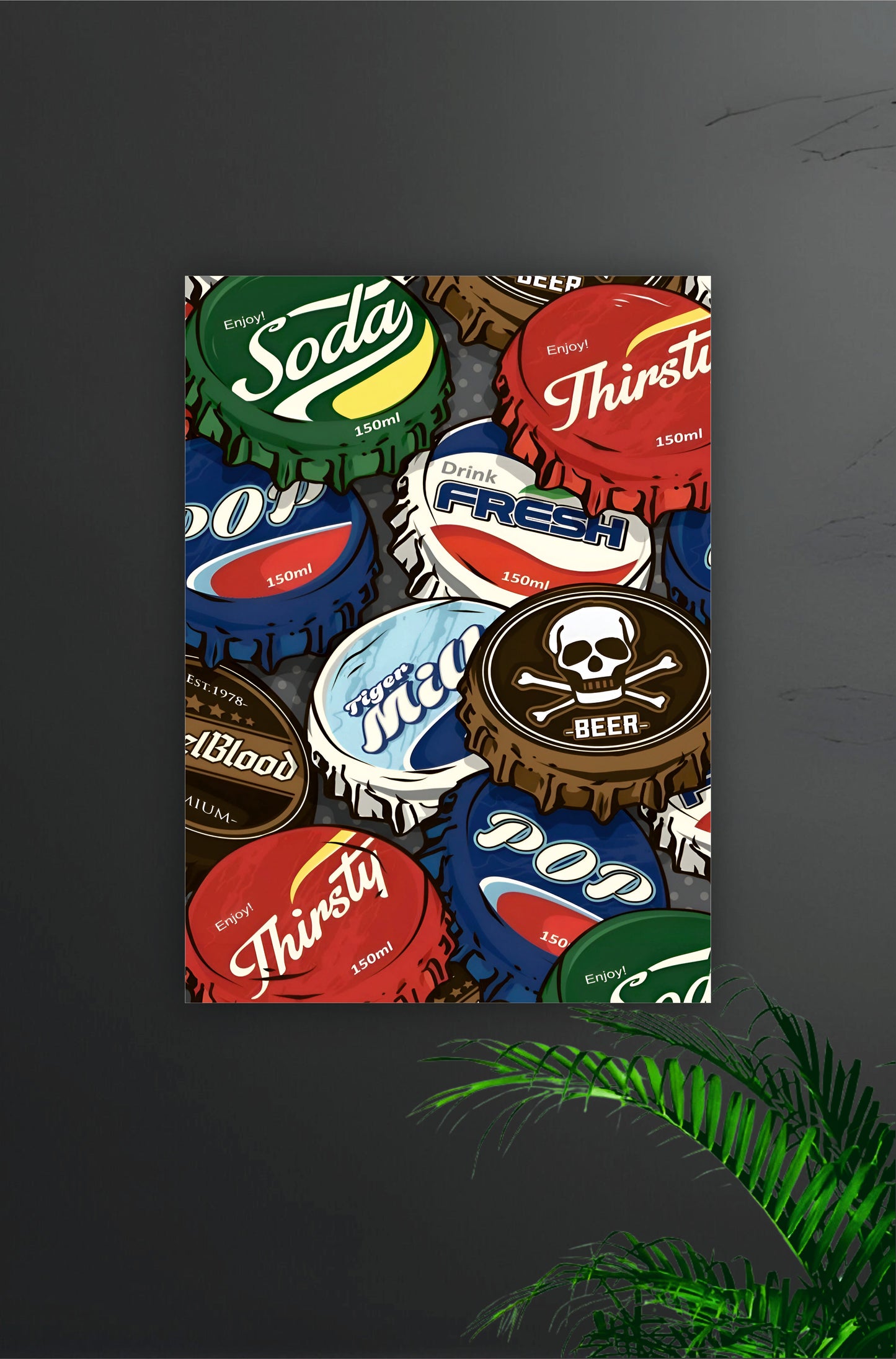 Drinks Cap Aesthetic Poster || Aesthetic