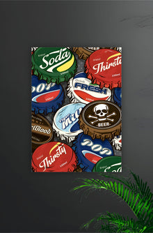 Drinks Cap Aesthetic Poster || Aesthetic