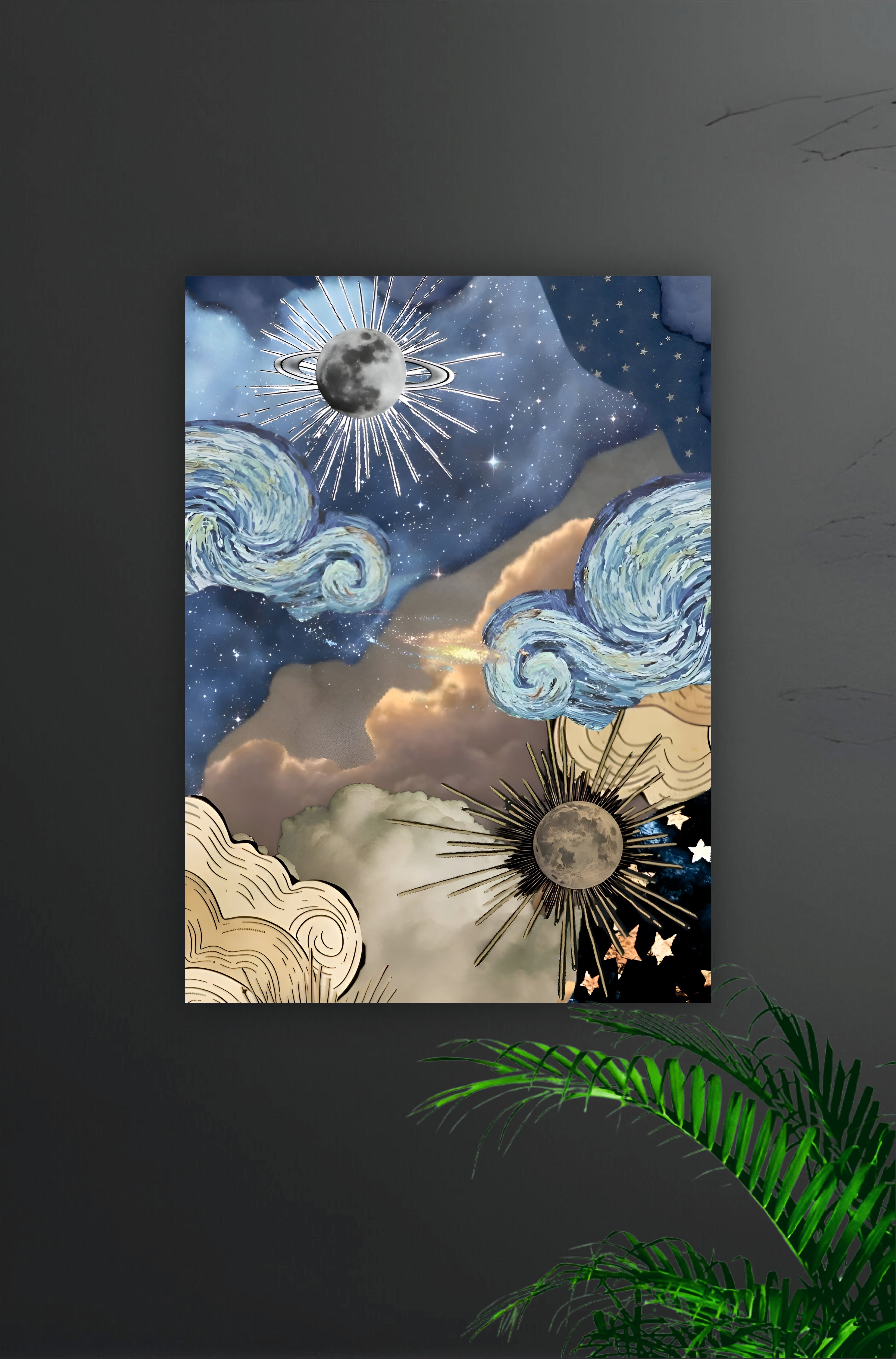Earth Sun Star Abstract Poster || Aesthetic