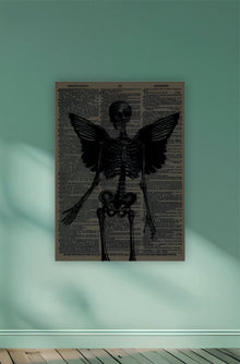 Skelton Got Wings Aesthetic Book Poster || Aesthetic