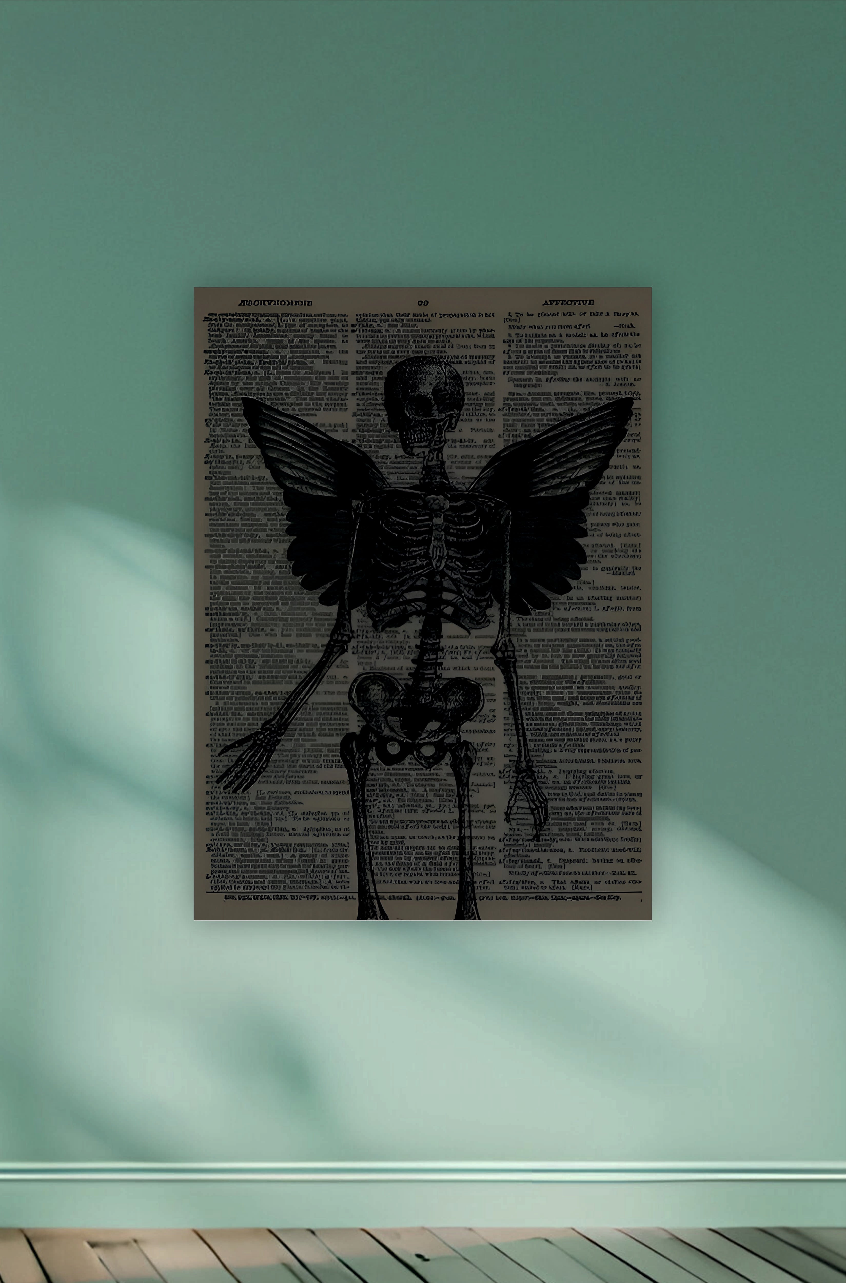 Skelton Got Wings Aesthetic Book Poster || Aesthetic