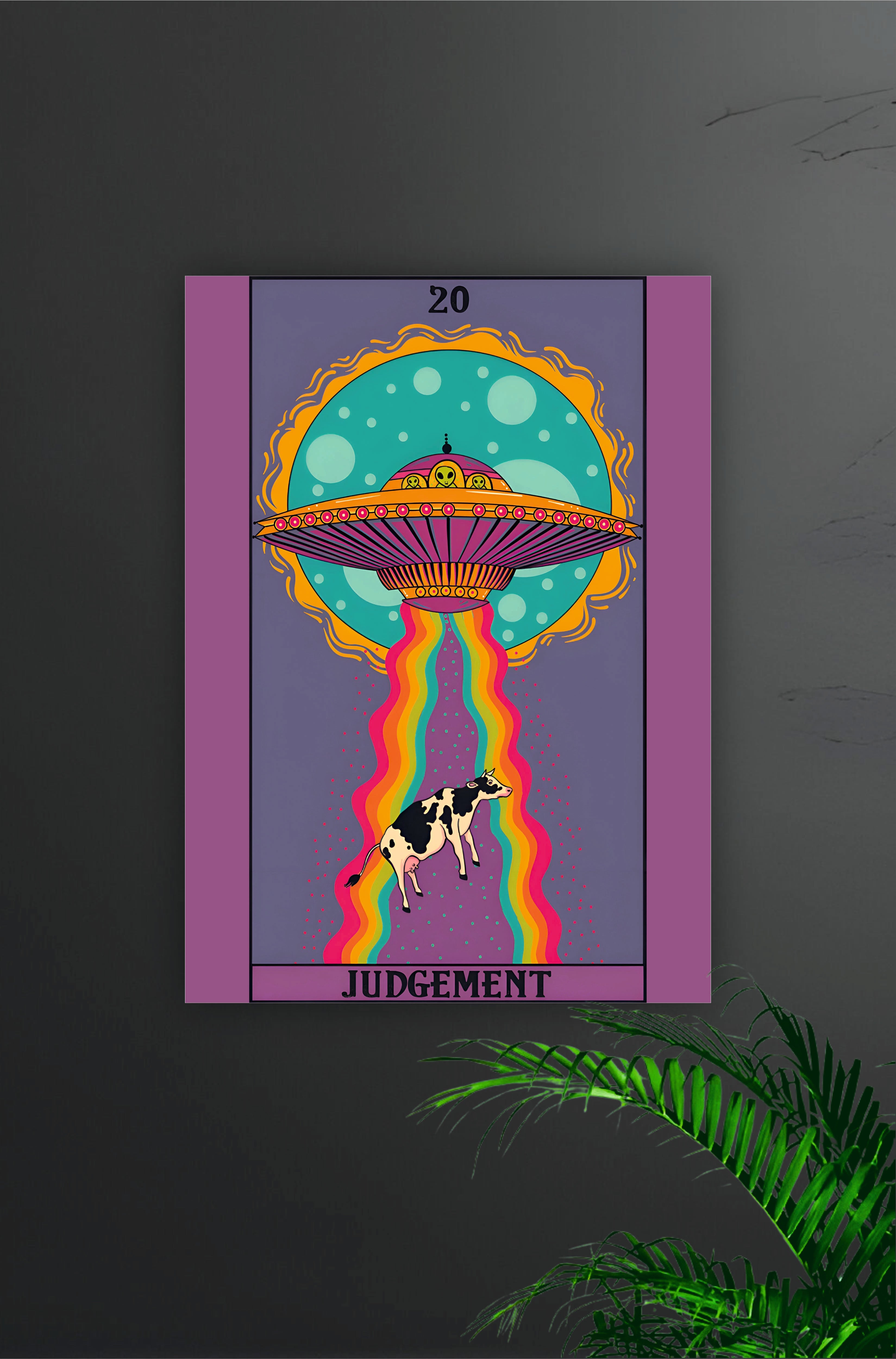 Cow & UFO Aesthetic Poster || Aesthetic