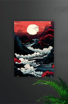 Reddish White Aesthetic Scenery Poster || Aesthetic