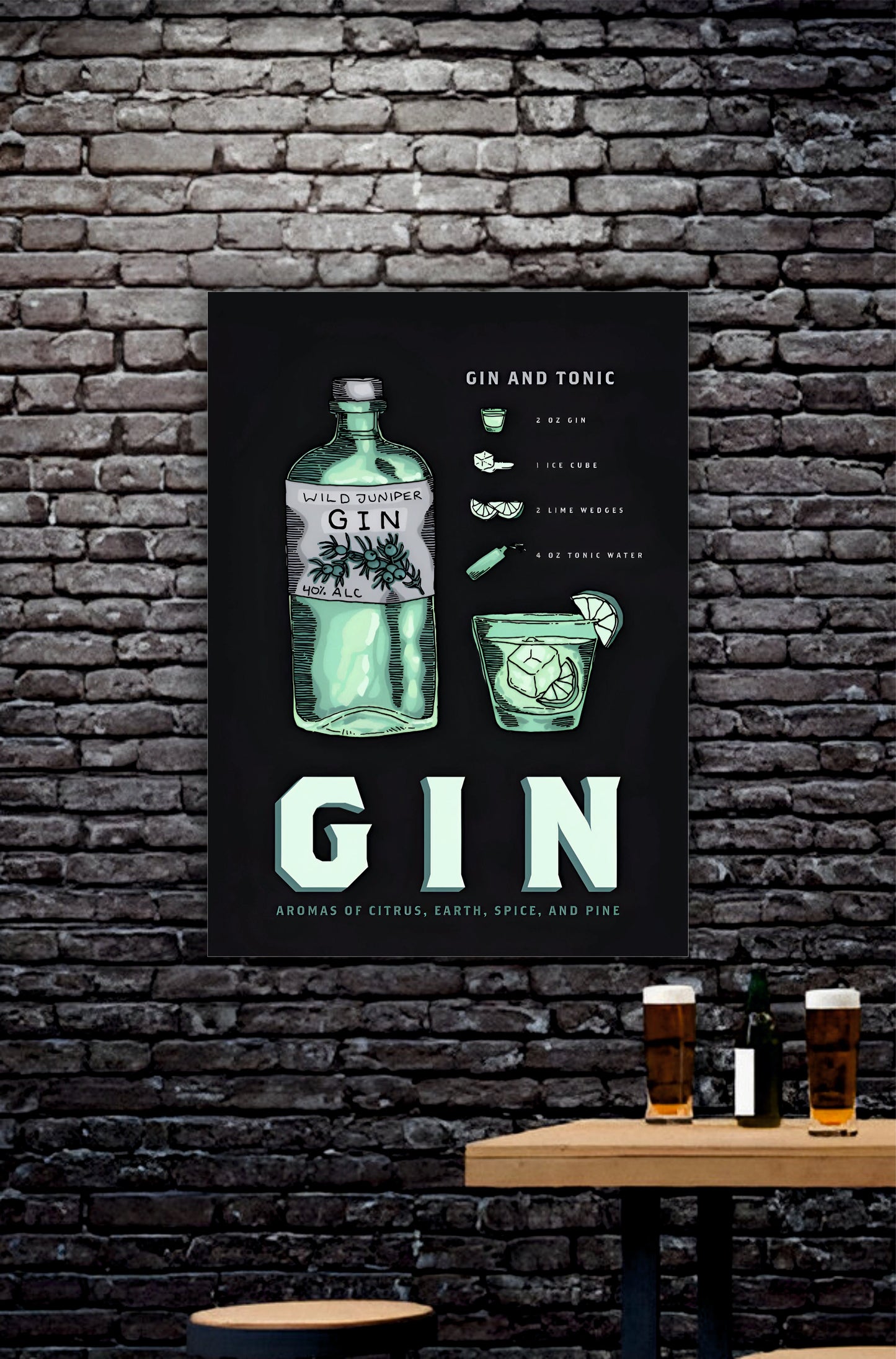 Gin Aesthetic Poster || Pub Aesthetic