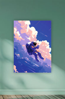 Pixelated Astronaut in Sky Poster || Aesthetic