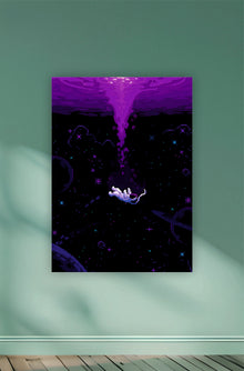 Pixelated Astronaut Under Water || Aesthetic
