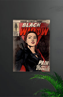 Black Widow Comic Style Poster || Marvel Poster