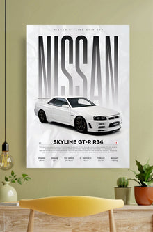 Nissan Skyline GT R R34  Poster || Car Poster