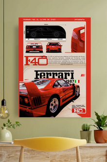 Ferrari F40 Poster || Car Poster