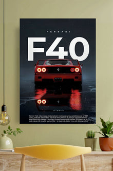 Ferrari F40 Poster || Car Poster