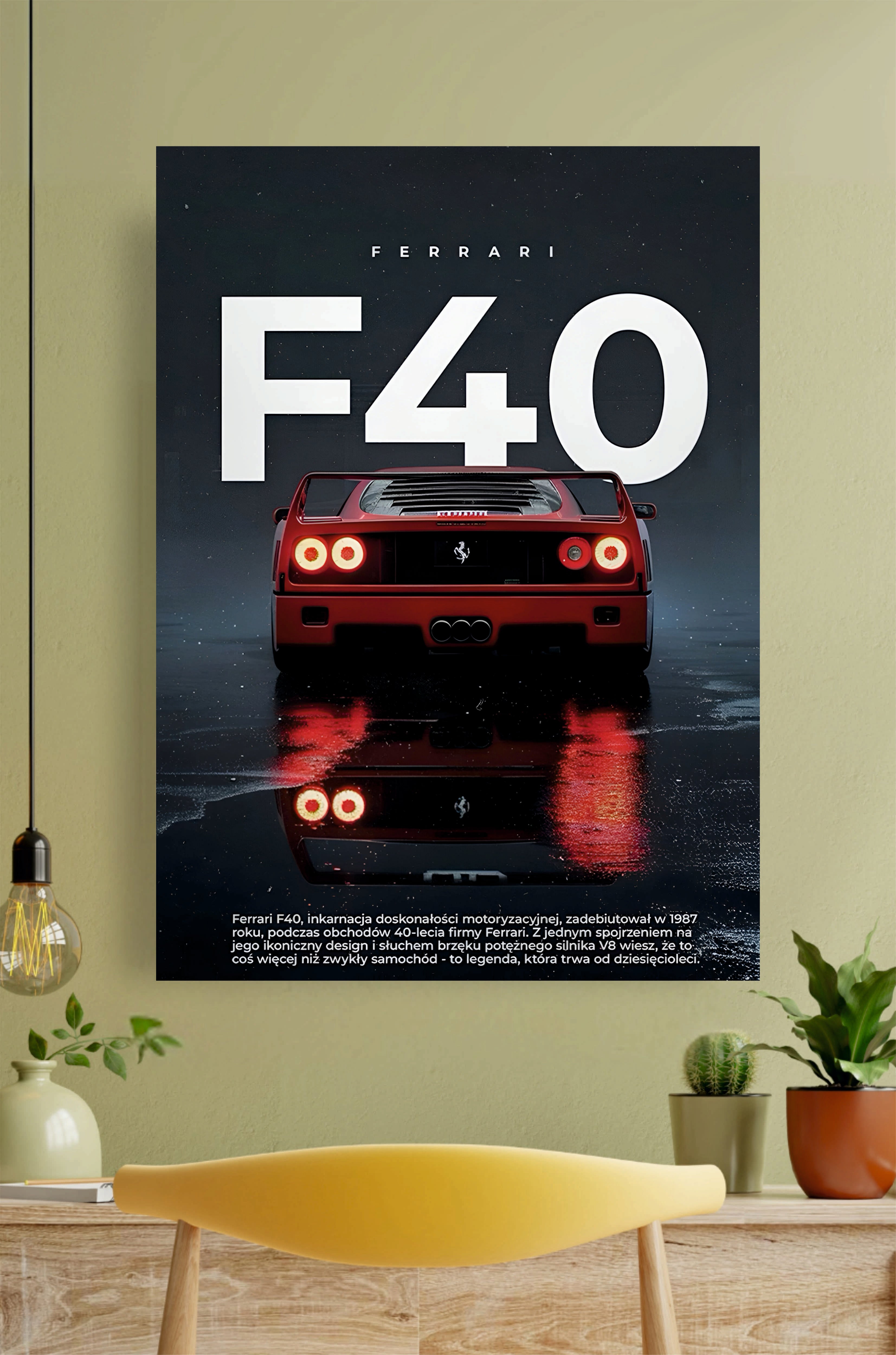 Ferrari F40 Poster || Car Poster