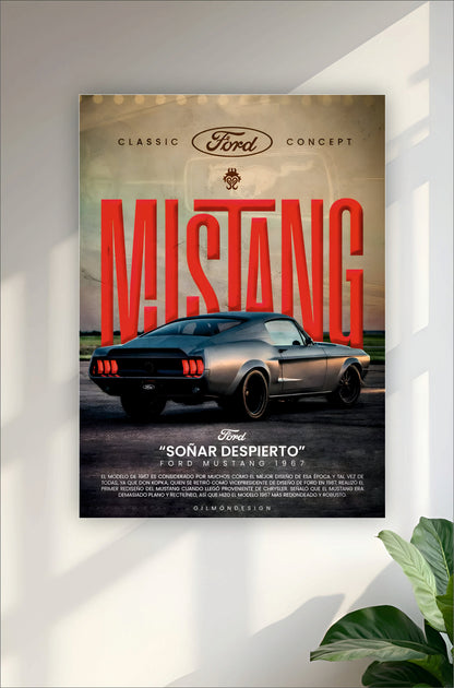 Ford Mustang 1967 Poster || Car Poster