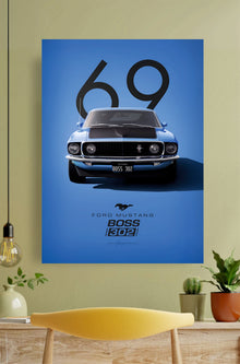 Ford Mustang BOSS 302 Poster || Car Poster