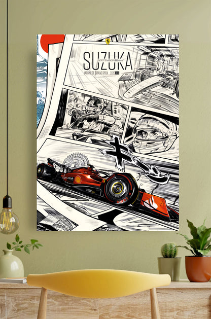 F1 Racing Comic Style Poster || Car Poster