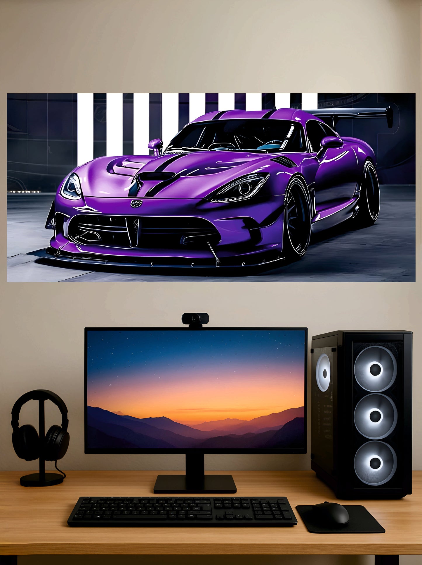 Dodge Challenger Poster || Split Poster