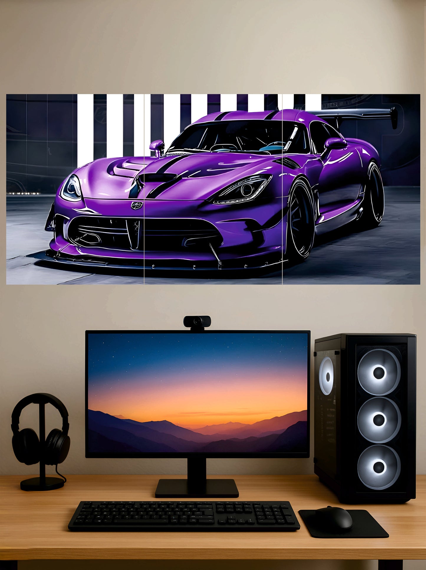 Dodge Challenger Poster || Split Poster