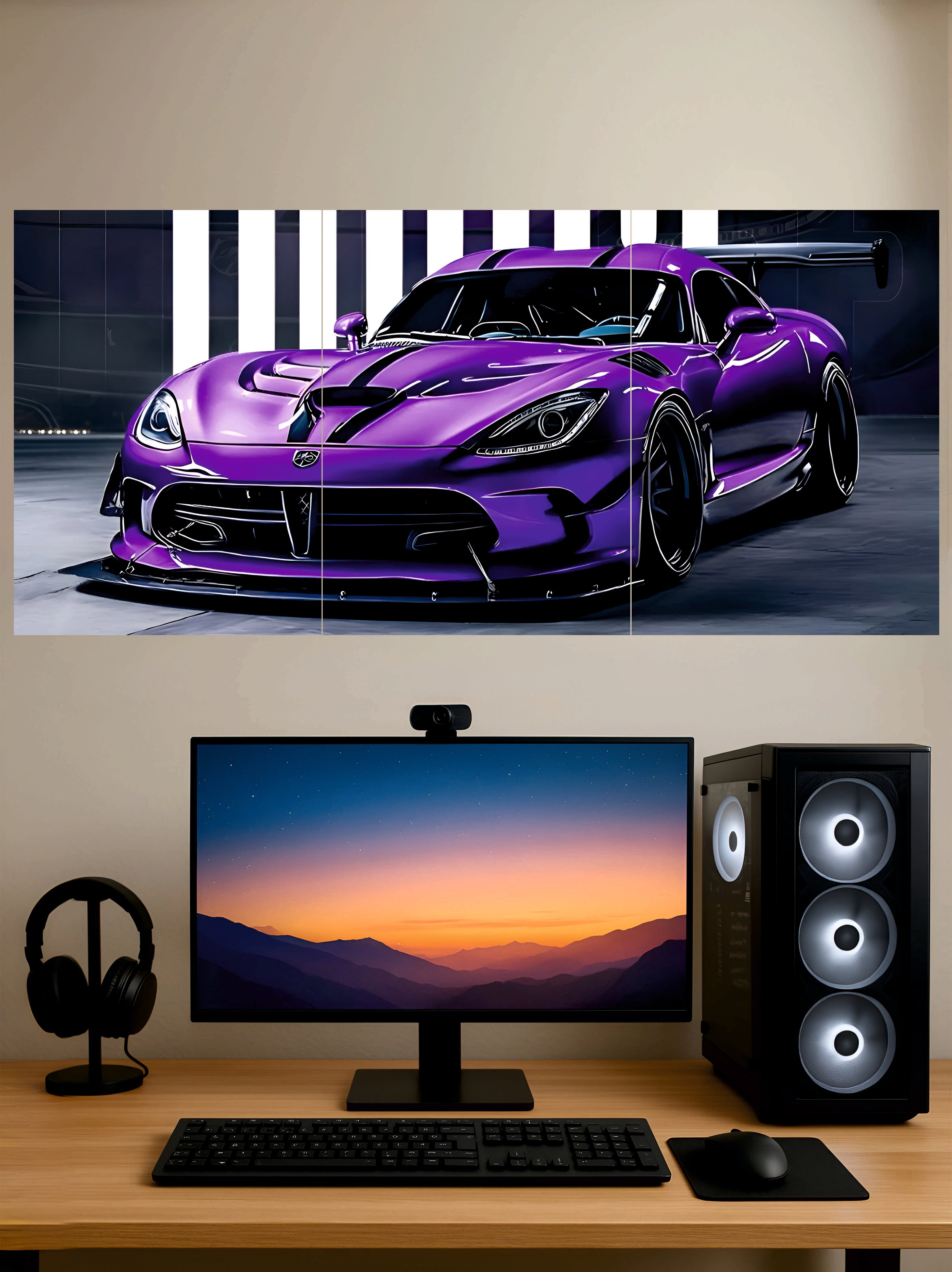 Dodge Challenger Poster || Split Poster
