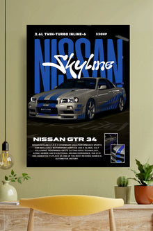 Nissan GTR 34 Poster || Car Poster