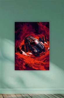 Mini Car Illustration Poster || Cars Poster