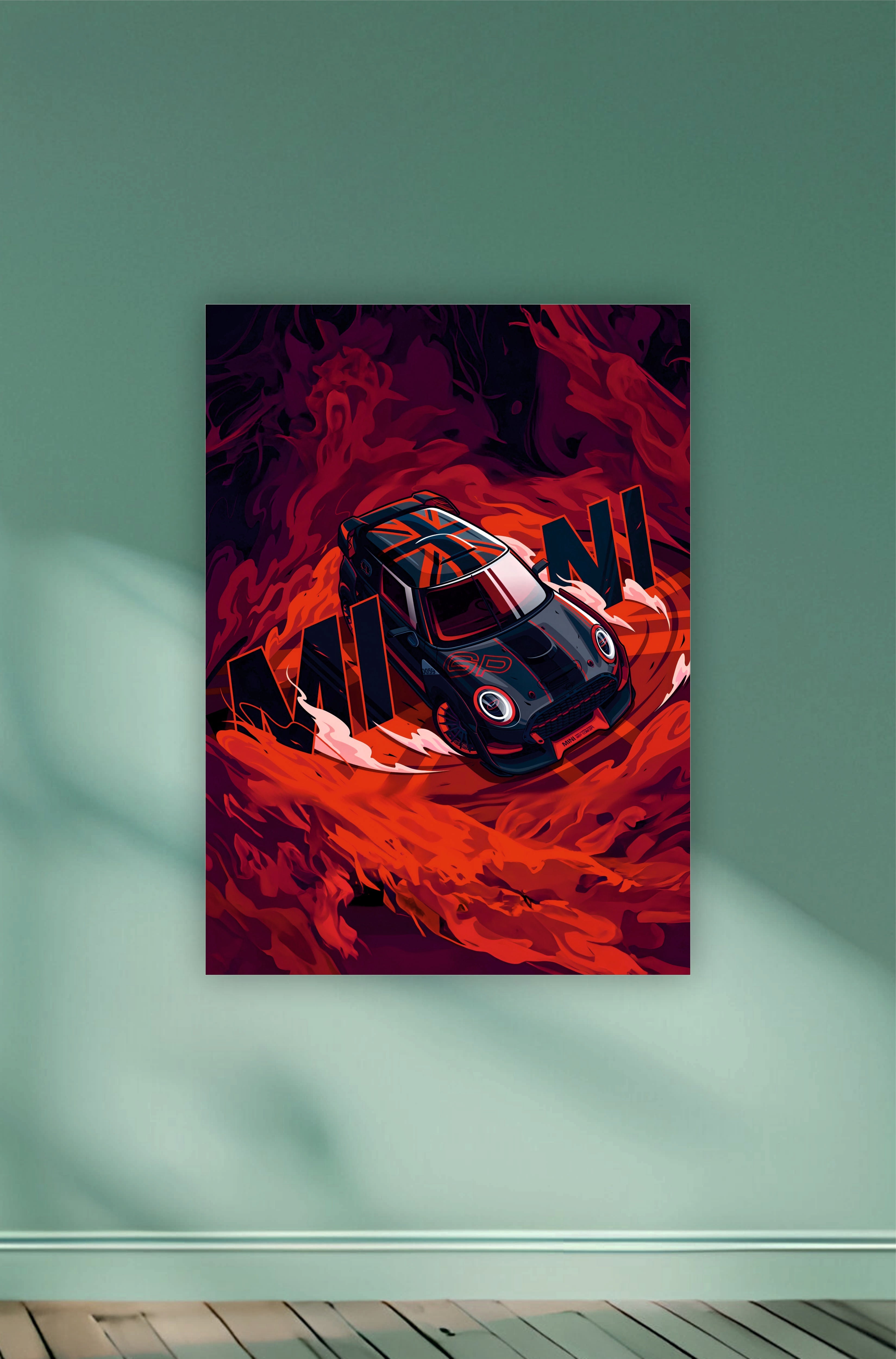 Mini Car Illustration Poster || Cars Poster