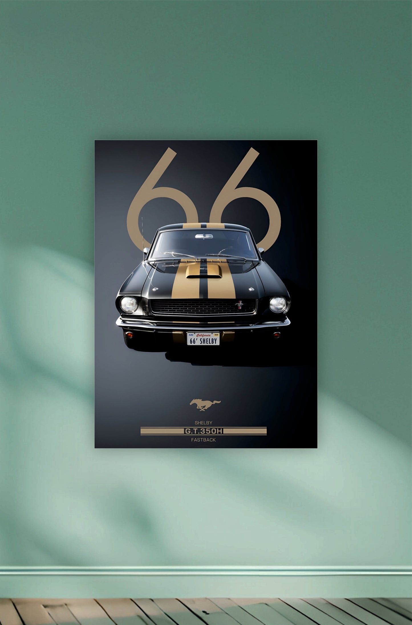 1966 Shelby GT350 Mustang Poster || Car Poster