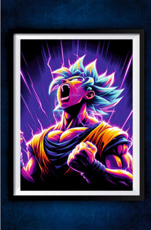 Son Goku Screaming Poster || Dragon Ball Poster