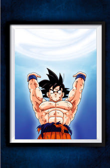 Goku Spirit Bomb Poster || Dragon Ball Poster