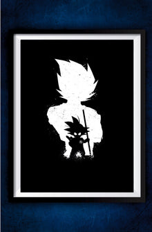 Kid Goku Black and White Poster || Dragon Ball Poster