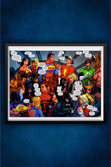 DC all Character Comic Style Poster  || DC Poster