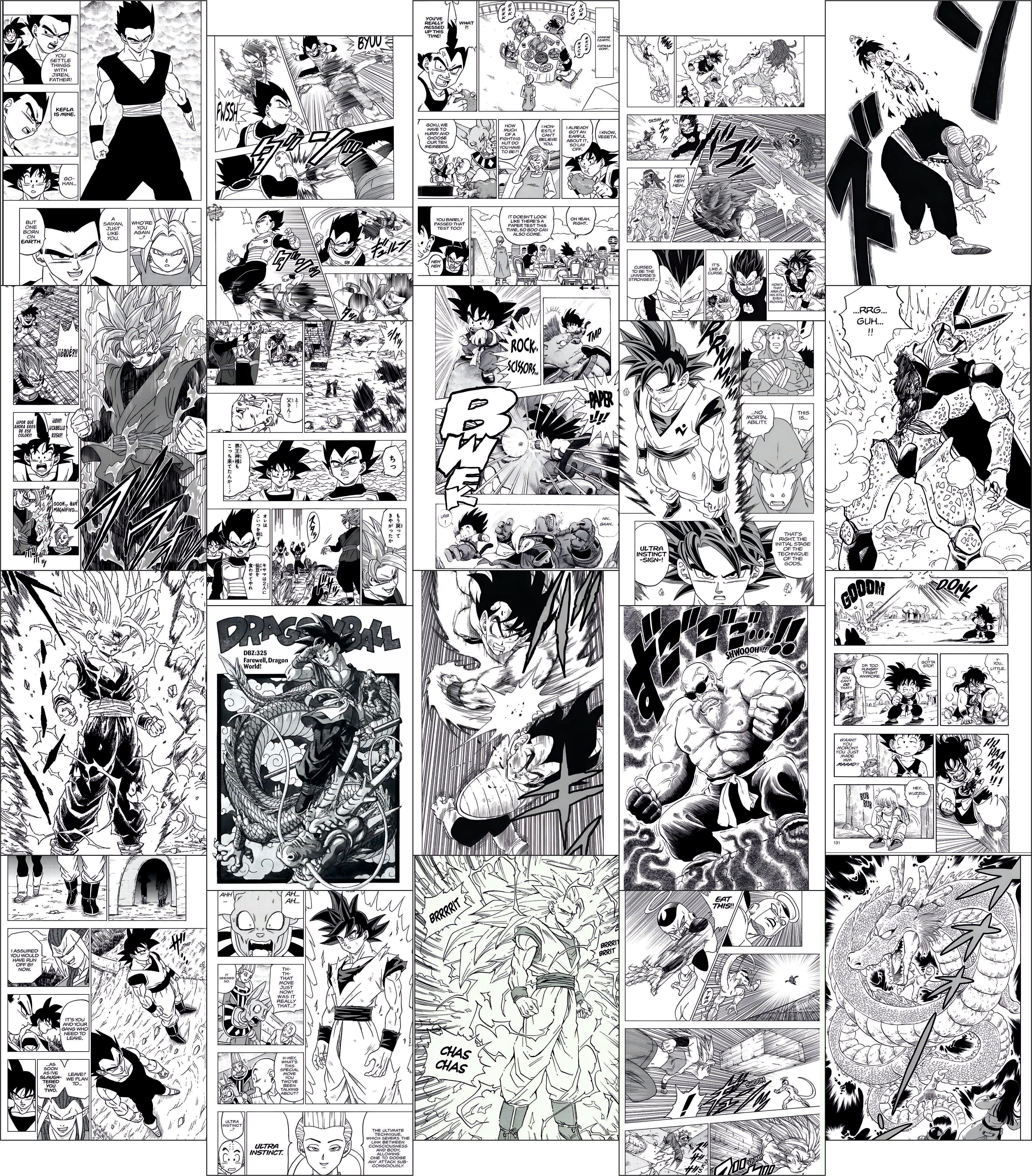 Dragon Ball Z Manga Panel Collage Kit