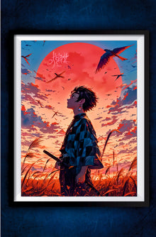 Tanjiro Abstract Poster || Demon Slayer Poster
