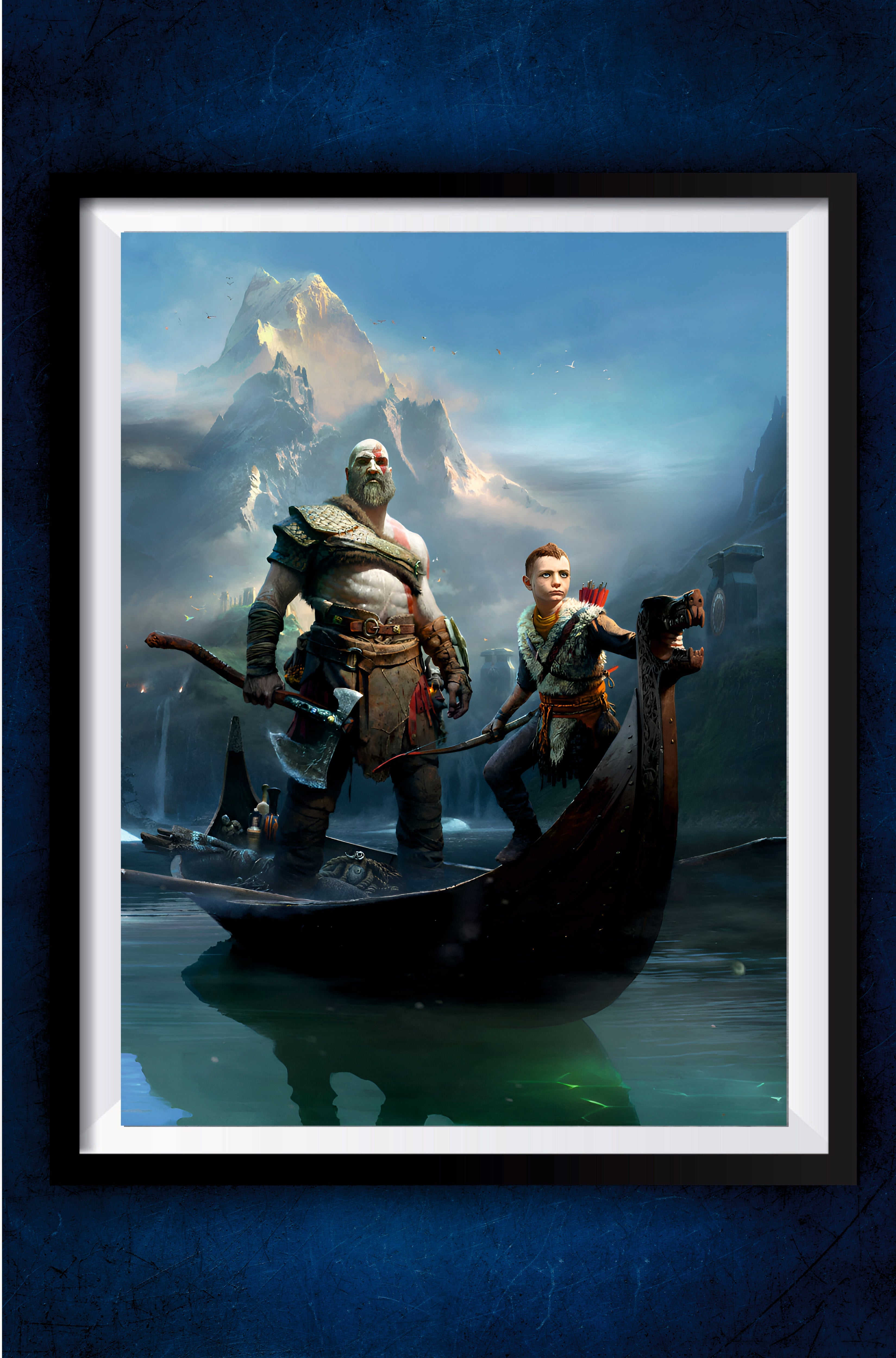 Kratos with Son Poster || Games Poster