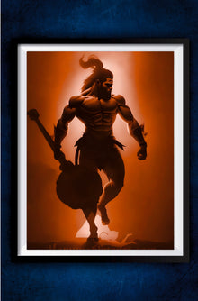 Hanuman Ji With Gada Poster || Devotional
