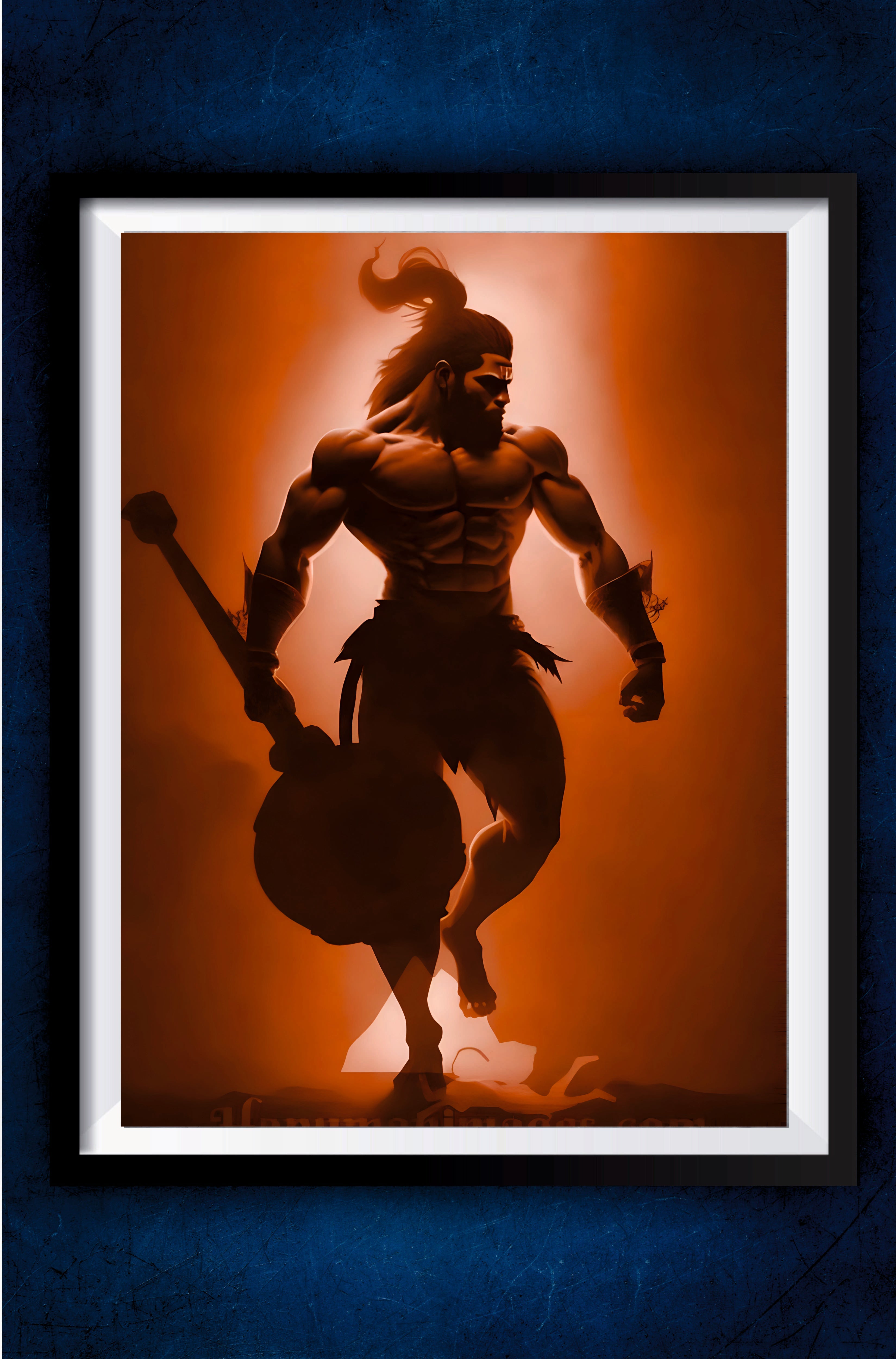 Hanuman Ji With Gada Poster || Devotional