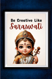 Creative Saraswati Ji Poster || Devotional
