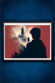 Harry and Hogwarts Poster || Harry Potter Poster