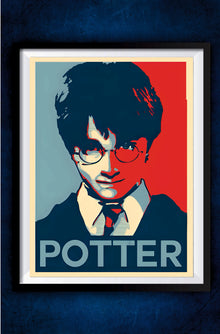 Harry Red and Blue Artstyle Poster || Harry Potter Poster