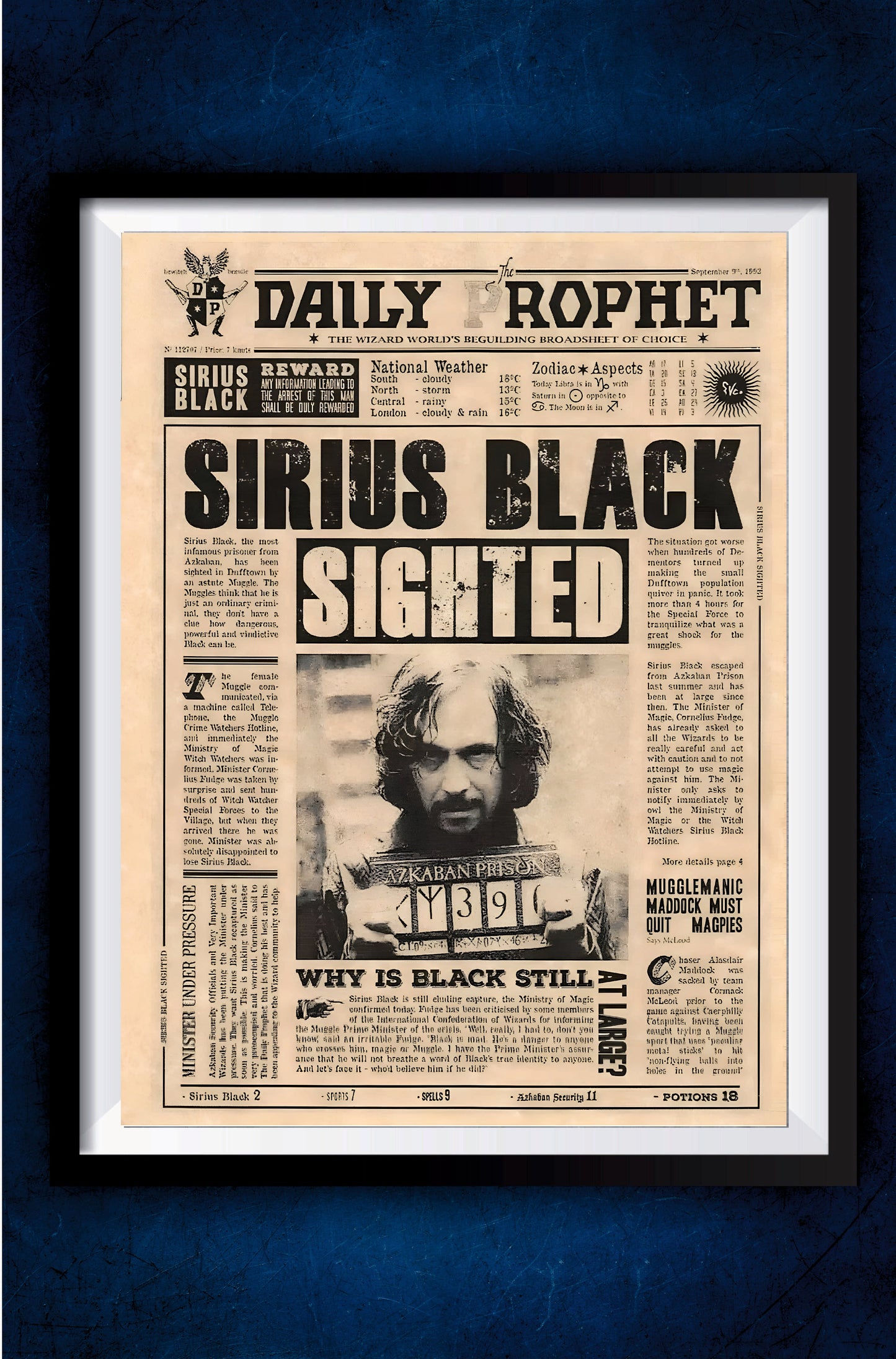 Daily Prophet Poster #1 || Harry Potter Poster