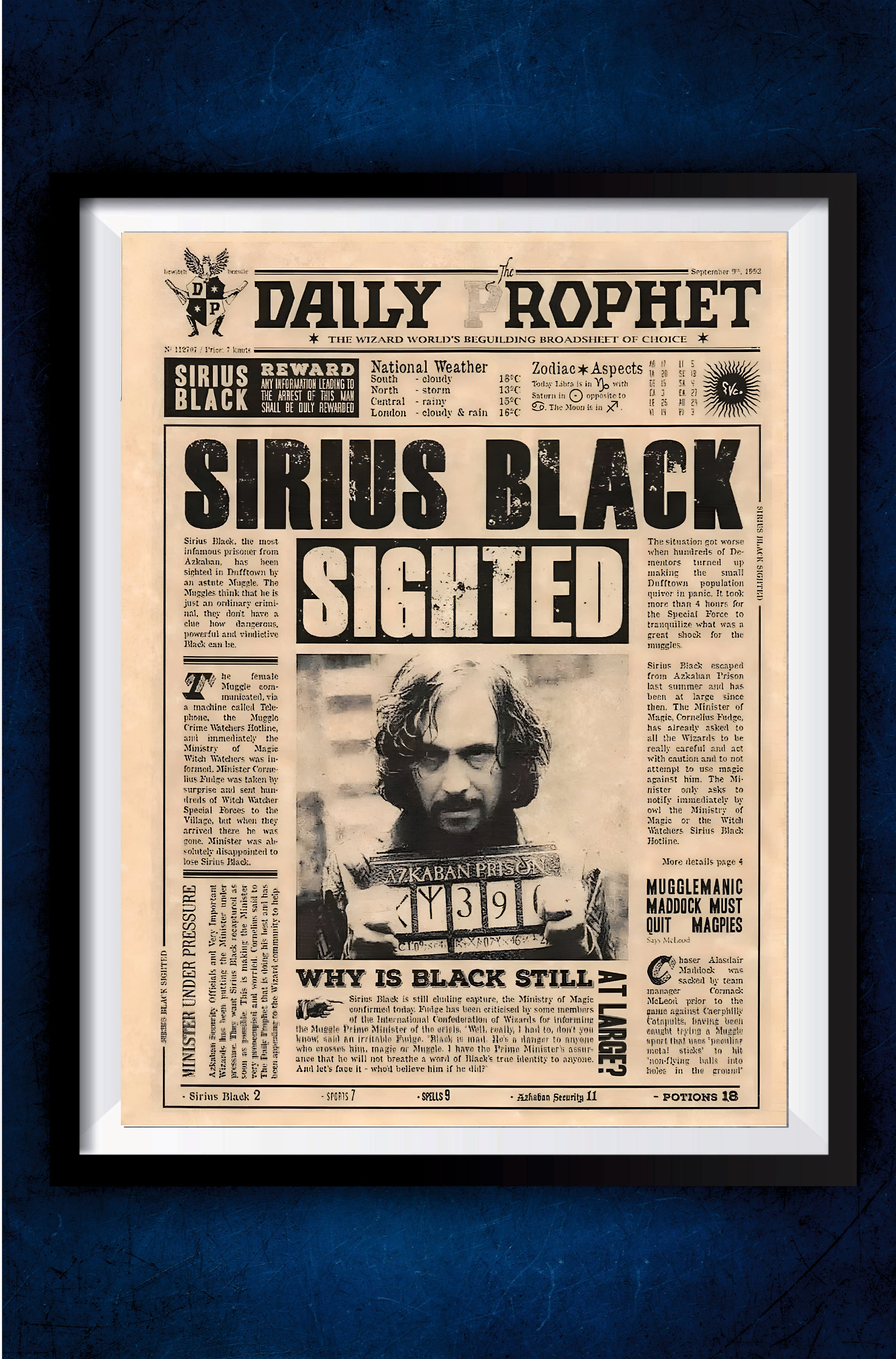 Daily Prophet Poster #1 || Harry Potter Poster