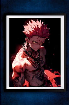 Sukuna in Yugi Poster || Jujutsu Kaisen Poster