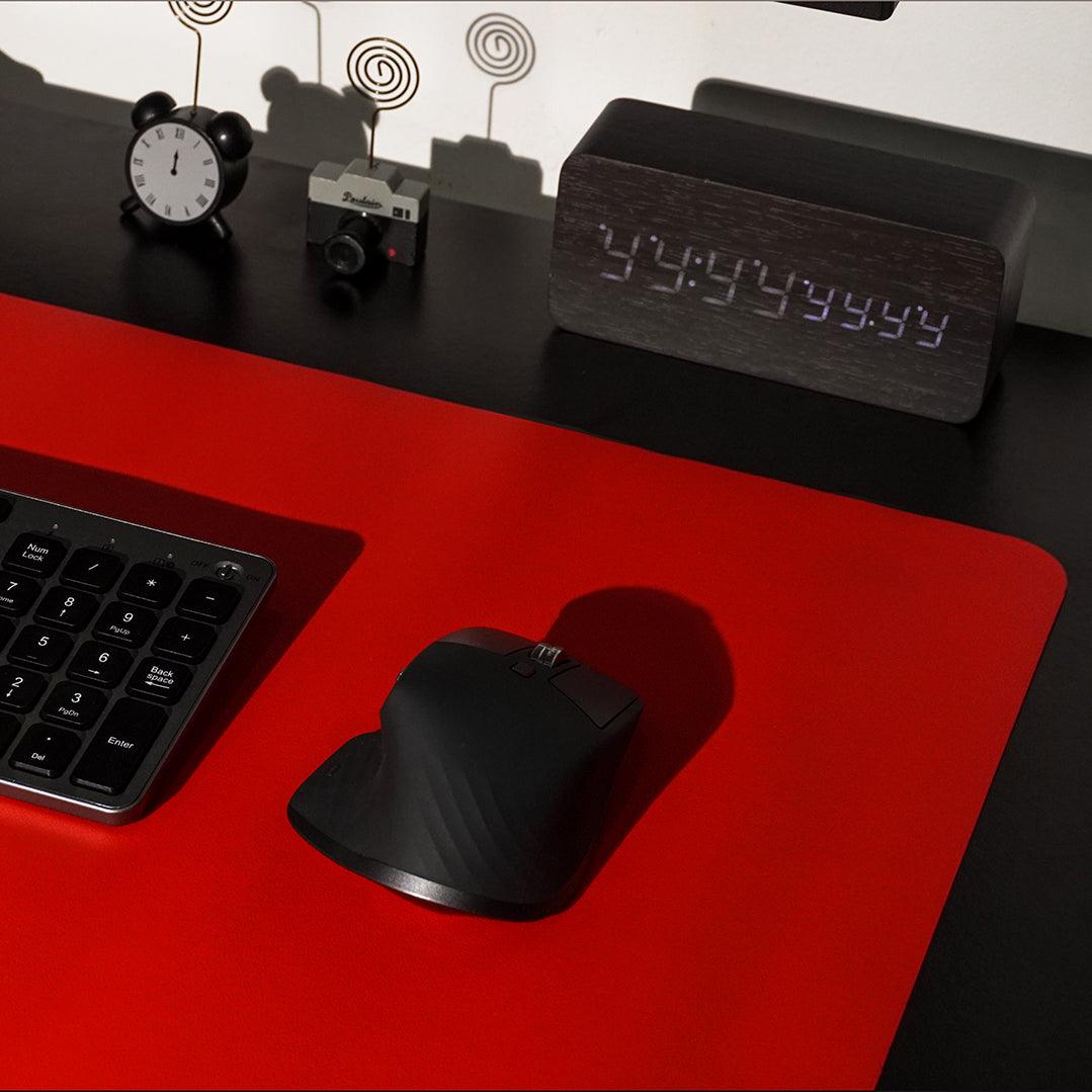 Lót chuột bản lớn 80x40cm chất liệu giả da PU/Gỗ sồi ép cao cấp HyperWork Mousepad