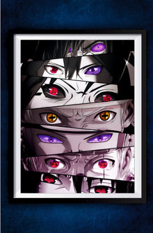 All Eyes in Naruto Poster || Naruto Poster