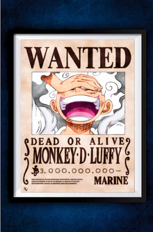 Luffy Wanted Poster || One Piece Poster