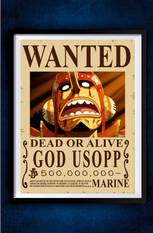 God Usopp Wanter Poster || One Piece Poster