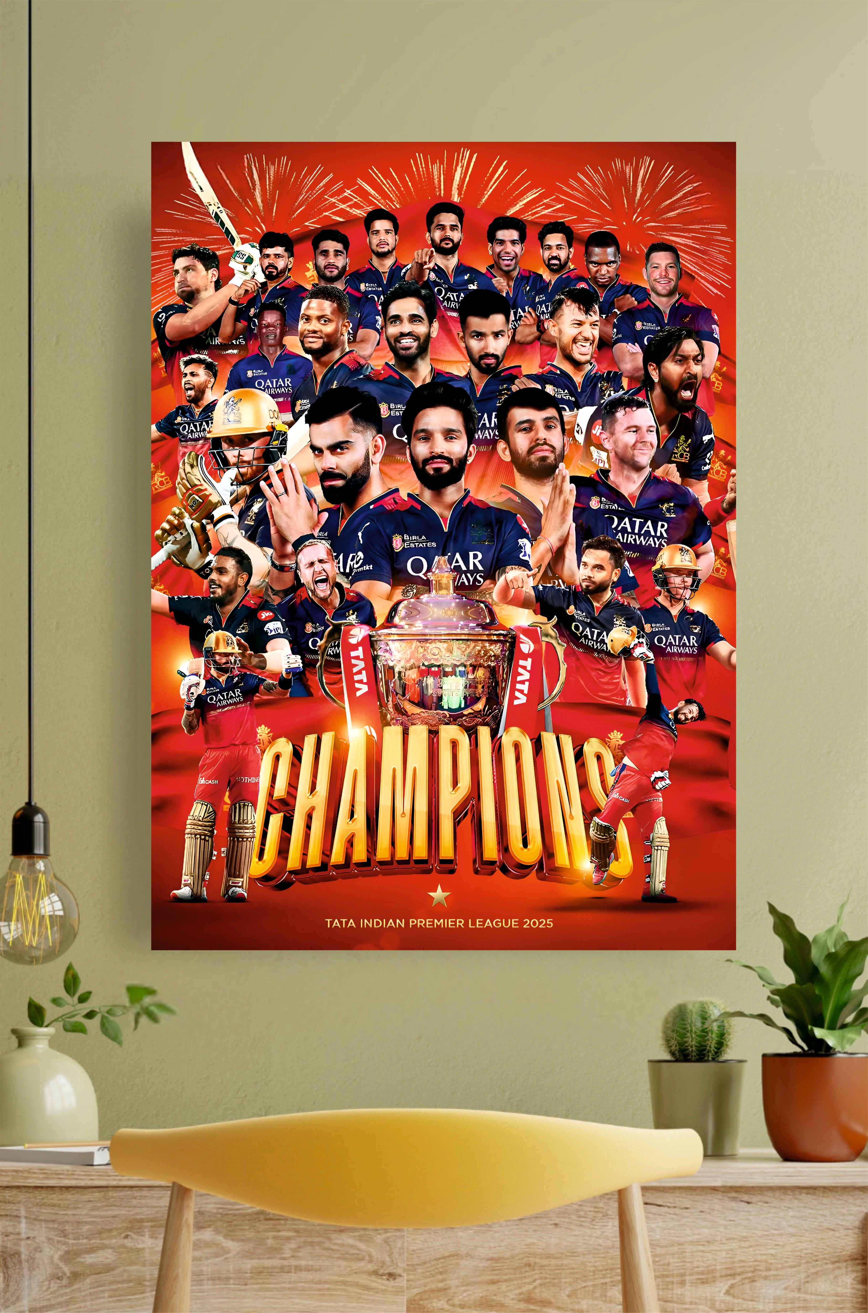 IPL 2025 Champions || RCB Poster